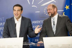 Martin SCHULZ, EP President,  Alexis TSIPRAS